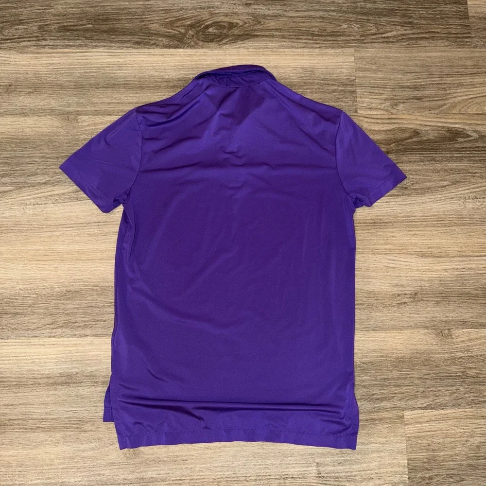 Polo Ralph Lauren Mens Performance Polo Shirt Purple Yellow Pony Small S/P